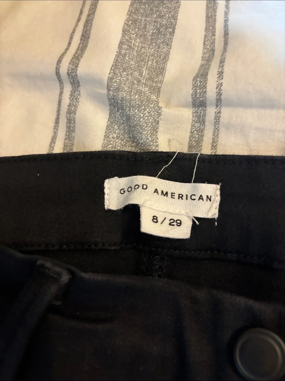 Good American Black Good Legs Skinny High-Rise Jeans 8/29 - Picture 2 of 6
